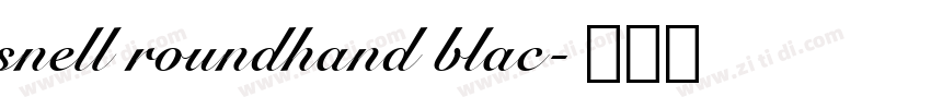 snell roundhand blac字体转换